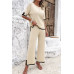 Two Pieces Outfits Knit Short Sleeve Wide Leg Loun