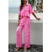 Two Piece Random Printed Short Sleeve Fit Set