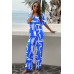 Two Piece Random Printed Short Sleeve Fit Set