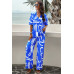 Two Piece Random Printed Short Sleeve Fit Set