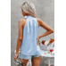 Satin Leopard Halter Tank Spaghetti Strap Cami Shi