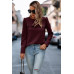 Back Ruffled Detail Crewneck Ruffle Pullover
