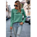 Back Ruffled Detail Crewneck Ruffle Pullover