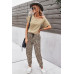 Two Pieces Leopard Print Shirt And Pant Sets