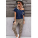 Two Pieces Leopard Print Shirt And Pant Sets