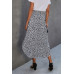 Shirred Waist Asymmetrical Hem Flared Skirt