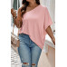 Plus One Shoulder Solid Casual Loose Fit Shirt