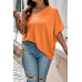 Plus One Shoulder Solid Casual Loose Fit Shirt