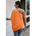 Plus One Shoulder Solid Casual Loose Fit Shirt