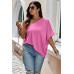 Plus One Shoulder Solid Casual Loose Fit Shirt