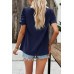 Square Neck Puff Sleeve Tunic Tops Eyelet Shirt