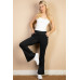High Waist Side Pocket Flare Leggings