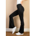 High Waist Side Pocket Flare Leggings