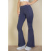 High Waist Side Pocket Flare Leggings