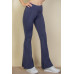 High Waist Side Pocket Flare Leggings