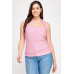 Plus Halter Tie Crinkle Knit Top