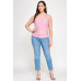 Plus Halter Tie Crinkle Knit Top