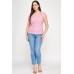Plus Halter Tie Crinkle Knit Top