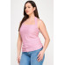 Plus Halter Tie Crinkle Knit Top