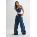 Drawstring Lounge Pants & Crop Top Set