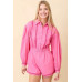 Long Sleeve Romper With Contrasting Scallop Lace