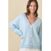 Hand Sewn Satin Ribbon Detail On Sleeve Cardigan