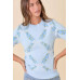 Floral Ribbon Print Sweater Knit Top