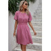 Two Pieces Solid Basic Elastic Round Neck Sets