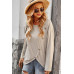 Round Neck Solid Button Top