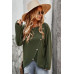 Round Neck Solid Button Top