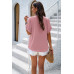 V Neck Ruffle Sleeve Flowy Loose Shirt