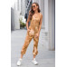 Tie Dye Sleeveless Elastic Wasit Pocket Jumpsuit