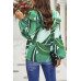 Floral V Neck Button Ruffle Long Sleeve Top