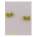 Bow earrings w/decorative rhinestones - Designer Style - CC-24338