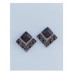 Squared faux stone earrings - Designer Style - CC-26952