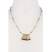 Contemporary Triple Tassel Beaded Necklace - CC-37866