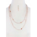 Beaded Style Long Necklace And Earring Set - Designer Style - CC-39455
