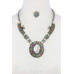 Multi Color Indigenous Pendant Necklace - Designer Style - CC-40234