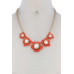 Floral Pearl Bead Necklace - Designer Style - CC-50622