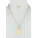 Style Stylish Mary Pendant Necklace And Earring Set - Designer Style - CC-51113