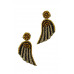 Style Contemporary Wing Patch Drop Earring - CC-51164