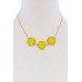 Style Triple Round Pendant Necklace - CC-51393
