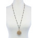 Stylish Sun Flower Pendant Beaded Necklace - Designer Style - CC-51553