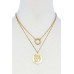Style Greek Face Pendant Necklace - Designer Style - CC-51554