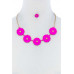 Style Cute Multi Tender Flower Necklace And Earring Set - Designer Style - CC-51701