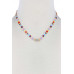 Evil Eye Charm Color Block Necklace - Designer Style - CC-51777