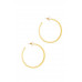 Contemporary Style 2 Inch Open Hoop Earring - CC-52025
