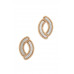 Oval Shape Alloy Post Earring - CC-52106