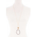 Teardrop Pendant Long Necklace - Designer Style - CC-52512