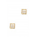Secret Box Square Stone Stud Earring - Designer Style - CC-52581
